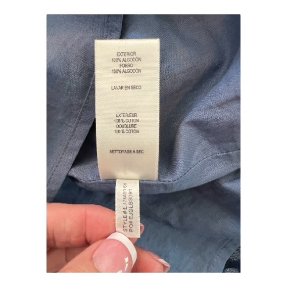 ✨ EUC ELIZA J Blue Chambray Embroidered Bell Sleeve Dress | Women’s Sz 4 - Picture 12 of 12